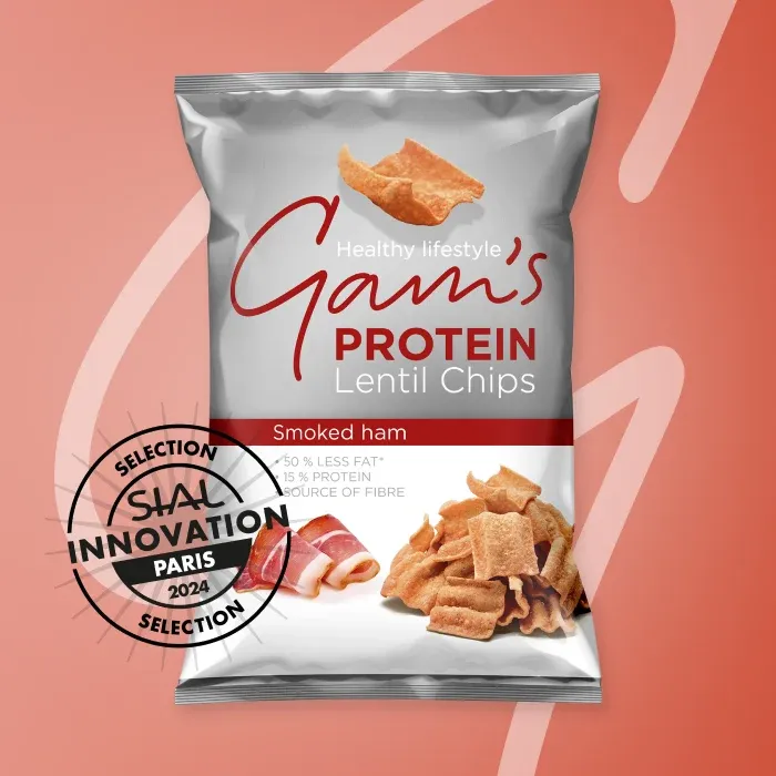Gam's Proteinové chipsy s příchutí uzené šunky 65 g